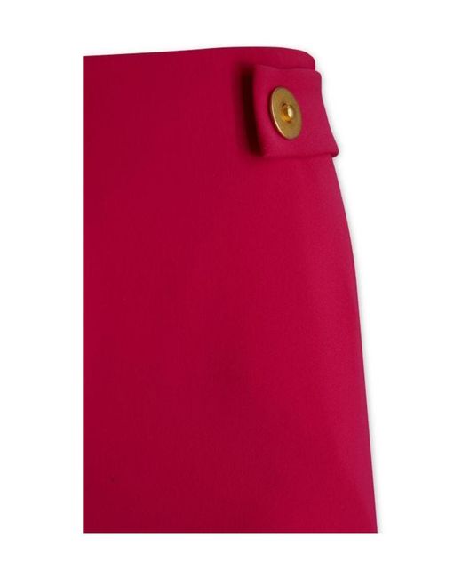 Giorgio Armani Red Wide-Leg Trousers