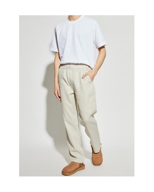 Samsøe & Samsøe White Sajabari X Elasticated-Waistband Trousers for men