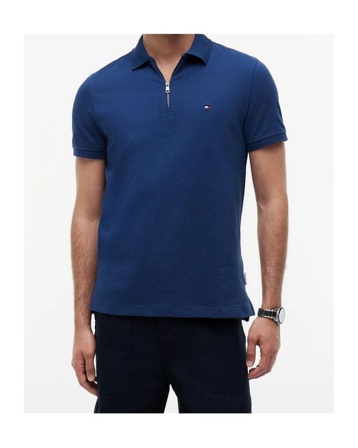 Tommy Hilfiger Blue Short-Sleeved Polo Shirt for men