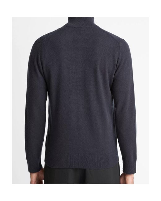 Vince Blue Zipper Sweater for men