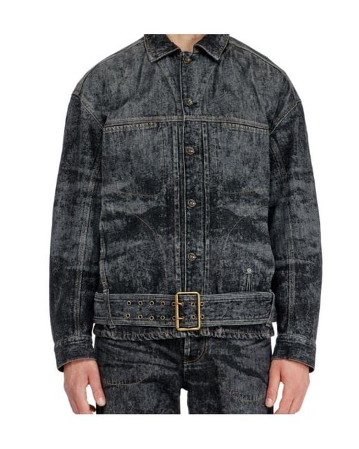 DIESEL Gray D-Valero-S Denim Jacket for men