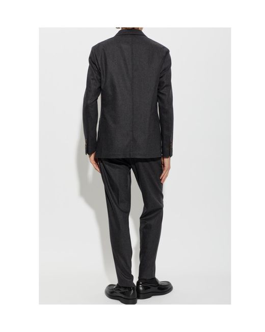 Eleventy Black Long-Sleeve Suit Set for men