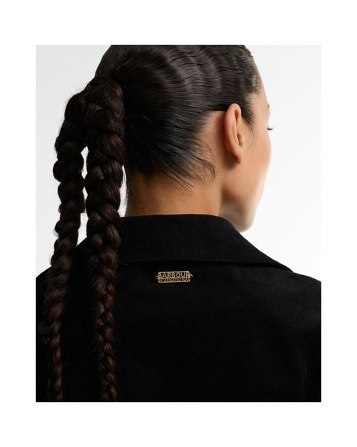 Barbour Black Collared Midi Dress