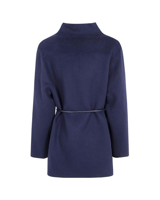 Seventy Blue Double Wool Blend Short Coat