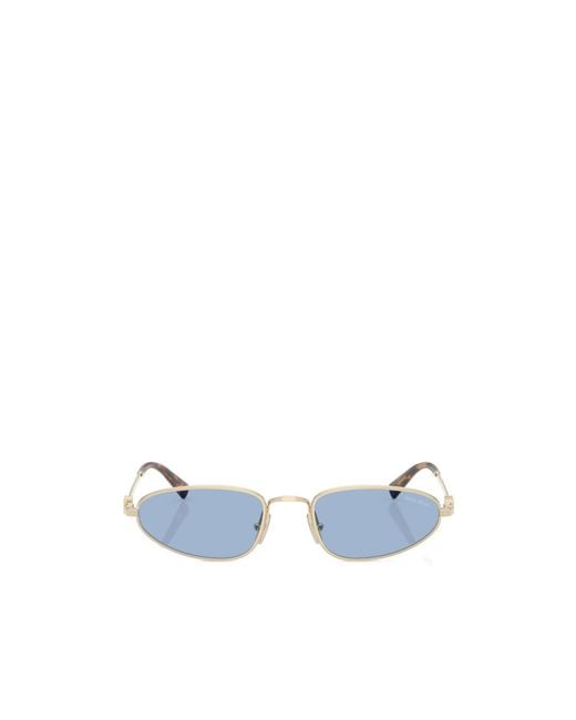 Miu Miu Blue Eyewear Irregular-Frame Sunglasses