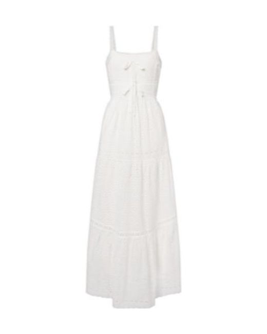 Ulla Johnson White Constance Broderie Anglaise Midi Dress