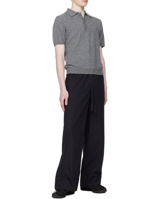 Entire studios Black Pajama Wide-Leg Pants for men