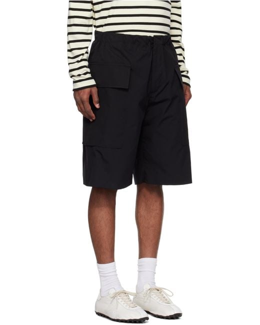 Jil Sander Black Poplin Shorts for men