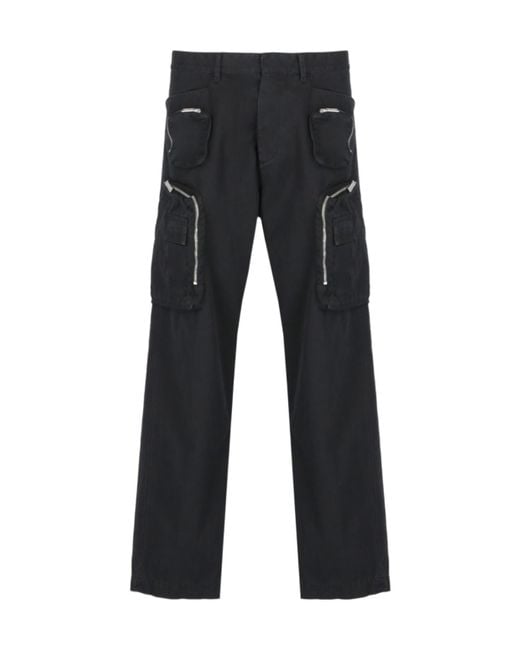 DSquared² Black Fisherman Straight-Leg Cargo Pants for men