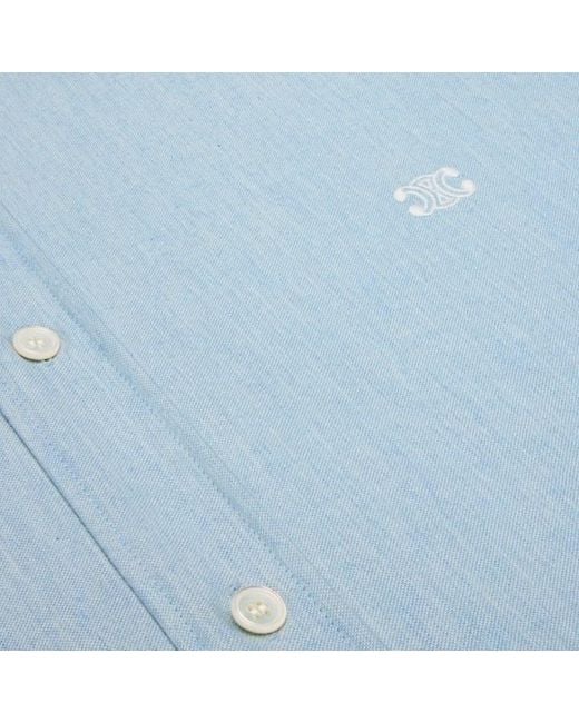 Céline Blue Relaxed Shirt for men