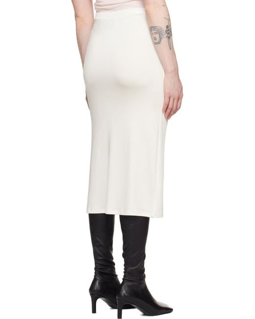 TOVE White Elastic Waist Skirt