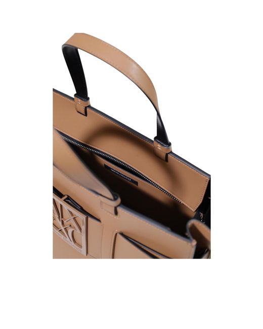 ARMANI EXCHANGE Brown Monogram Tote Bag