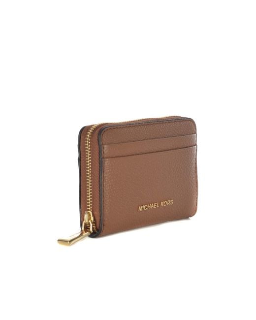 MICHAEL Michael Kors Brown Jet Set Small Card Case