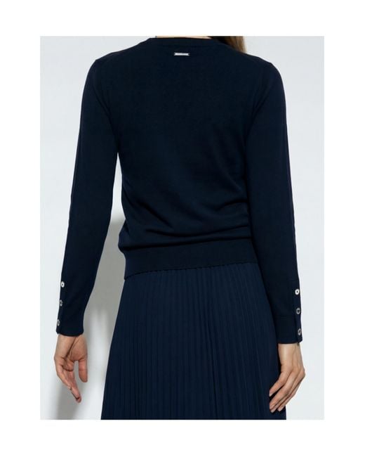 MICHAEL Michael Kors Blue Button-Detail Sweater