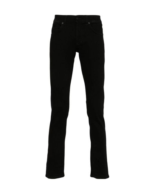 Dondup Black Tapered Jeans for men