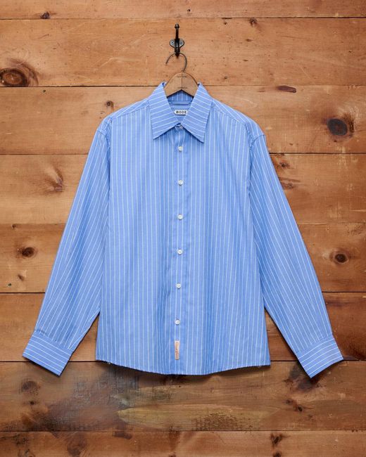 Bode Bluebell Long Sleeve Shirt for men