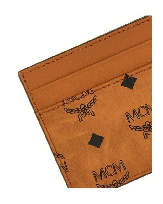 MCM Brown Aren Card Holder for men