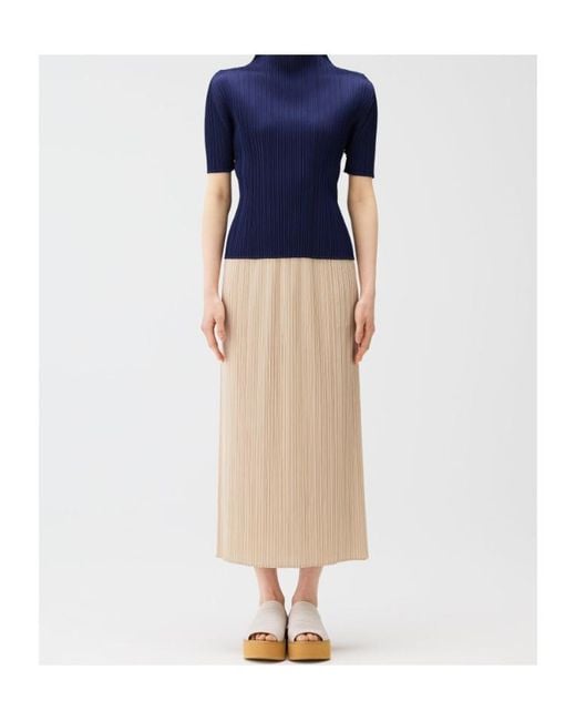 Pleats Please Issey Miyake Natural Pleats Please Issey Miyake Pleated Maxi Skirt