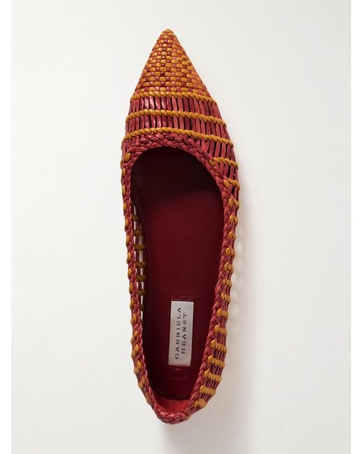 Gabriela Hearst Brown Braided Ballet Flats