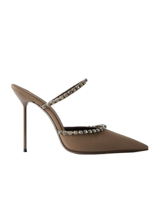 Paris Texas Brown Crystal Embellished High Heels