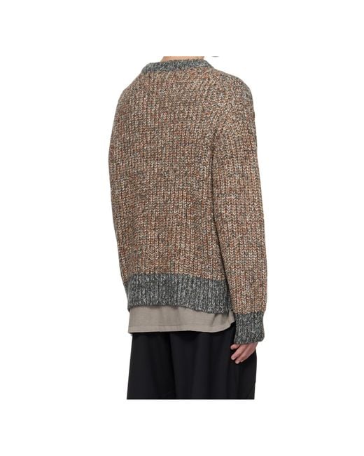 Song For The Mute Gray Crew Neck Sweater for men