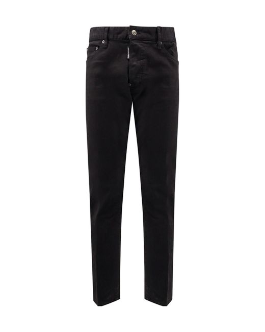 DSquared² Black Straight-Leg Slim-Fit Jeans for men