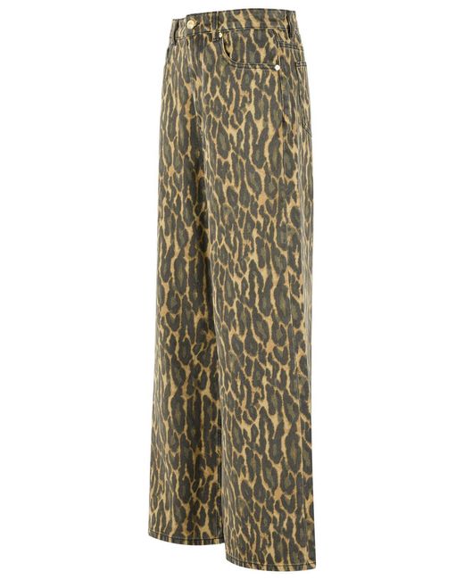 Ganni Multicolor Wide-Leg Printed Jeans