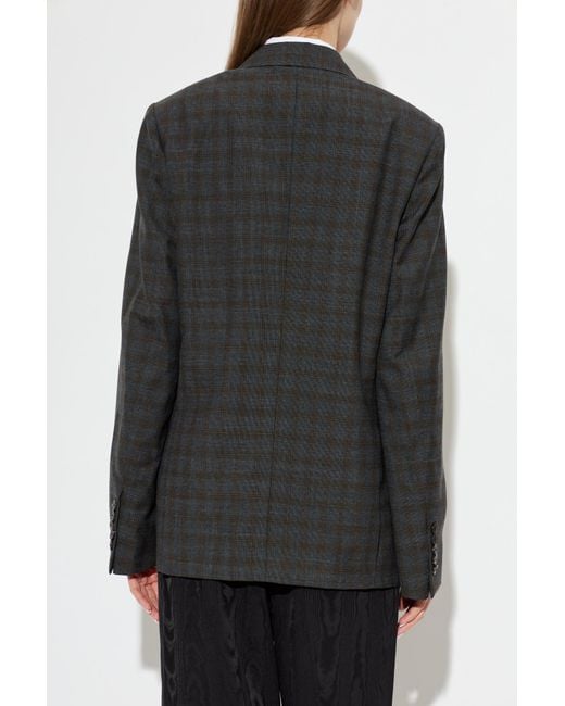 Dries Van Noten Black Double Breasted Wool Blazer