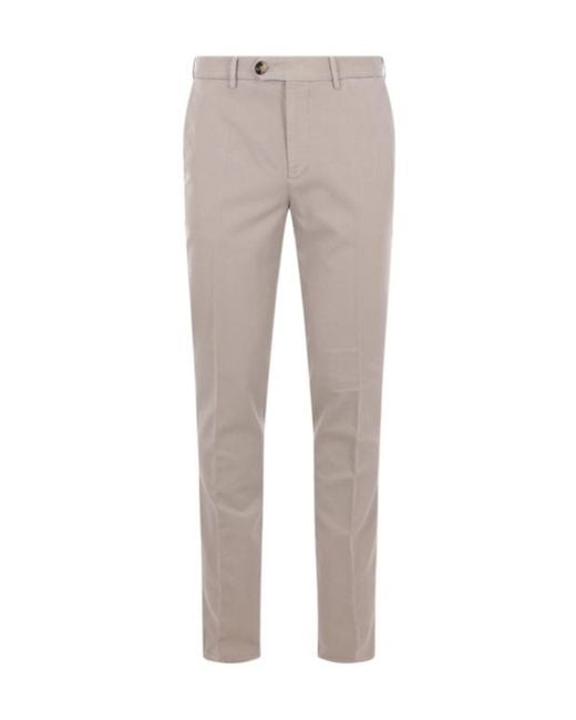 Brunello Cucinelli Gray Straight-Leg Chino Pants for men