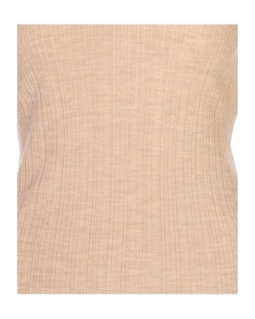 Agnona Natural Collared Polo Shirt