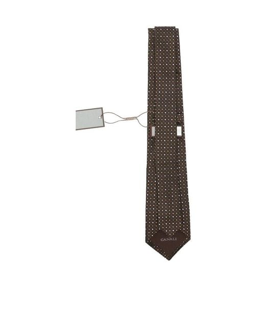Canali White Pointed Tie for men