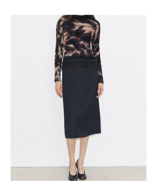 Tory Burch Black Embellished Cotton Top