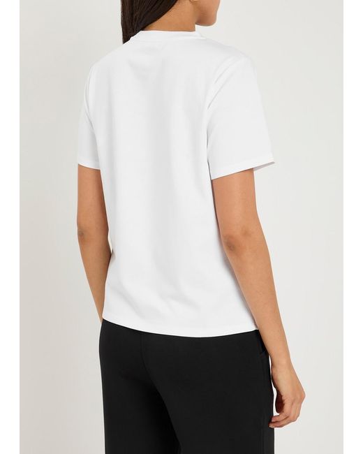 Varley White Front Printed Cotton T-Shirt