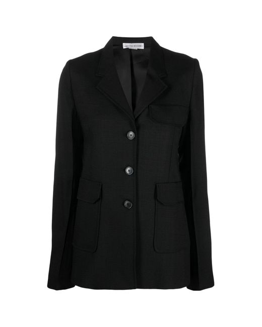 Victoria Beckham Black Single-Breasted Tailored Blazer