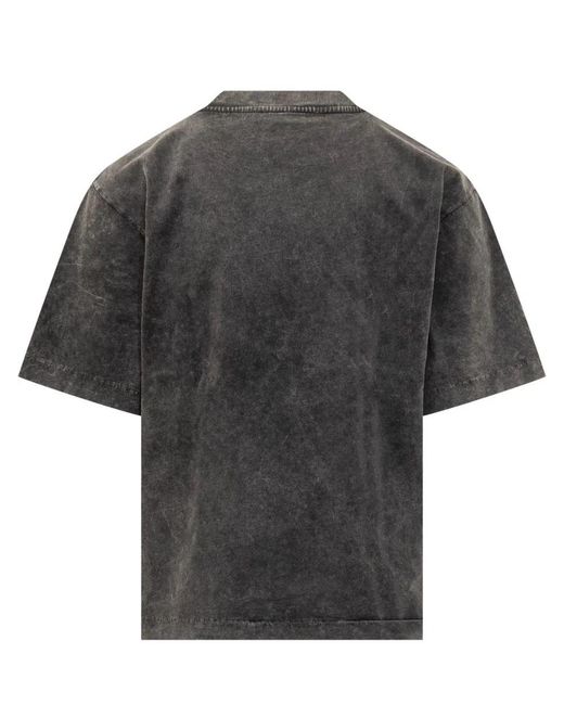 Off-White c/o Virgil Abloh Gray Logo-Print T-Shirt for men