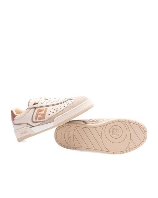 Fendi Pink Match Lace-Up Sneakers