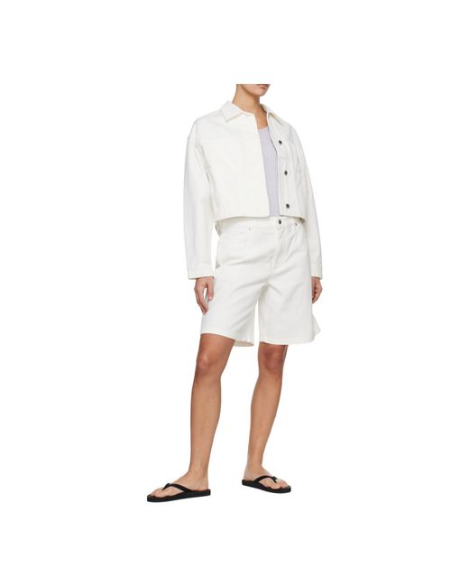 Maison Kitsuné White Maison Kitsuné Denim Shorts