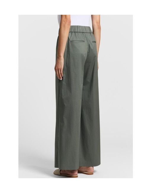 Peserico Green Sail-Hand Palazzo Trousers