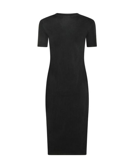 Willy Chavarria Black Powerhouse Graphic T-Shirt Dress