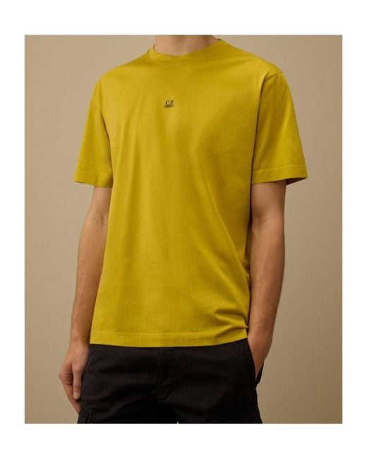 C P Company Yellow Short-Sleeve T-Shirt for men