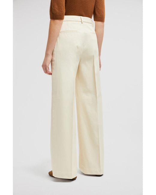 Moncler White Tailored Cotton Gabardine Pants