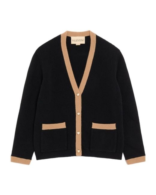 Valentino Black Wool Cardigan
