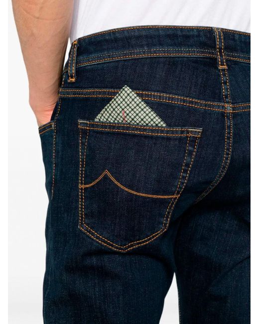 Jacob Cohen Blue Five-Pocket Jeans for men