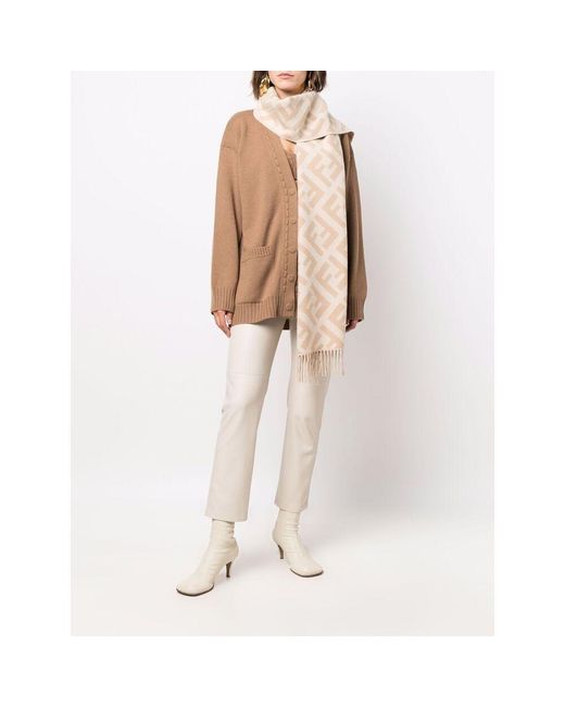 Fendi Natural Cashmere Scarf