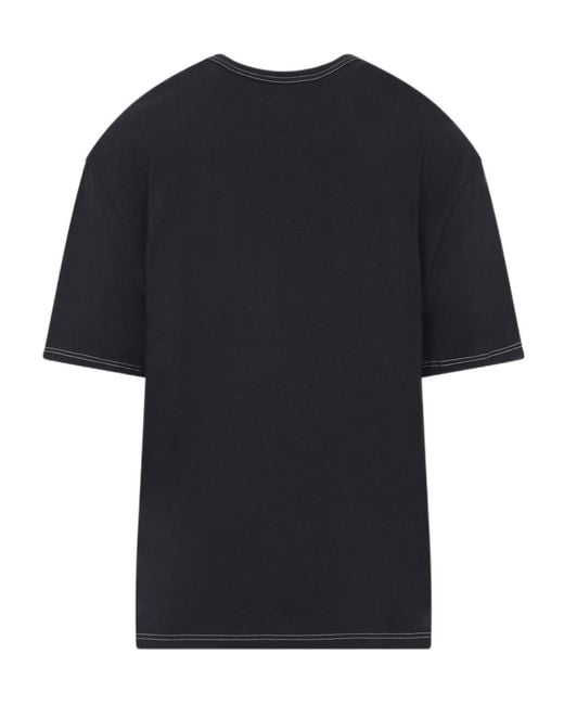 Lemaire Black Chest Pocket Crewneck T-Shirt for men