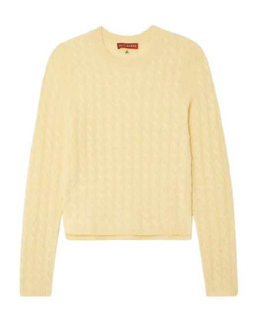 Altuzarra Yellow Cable-Knit Cashmere Sweater