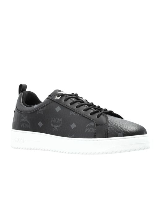 MCM Black Neo Terrain Monogram Low-Top Sneakers for men