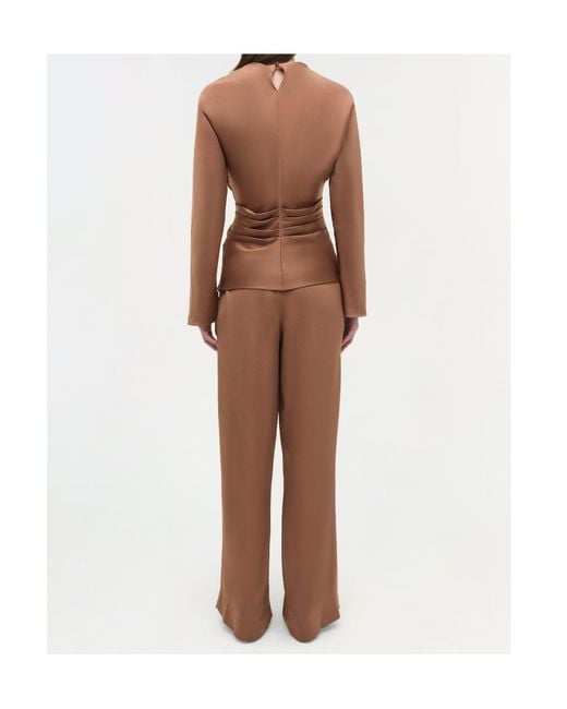 Jonathan Simkhai Brown Wide-Leg Trousers