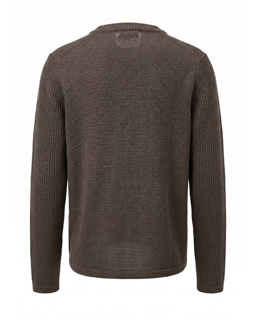 Prada Brown Pocket-Detailed Crewneck Jumper for men