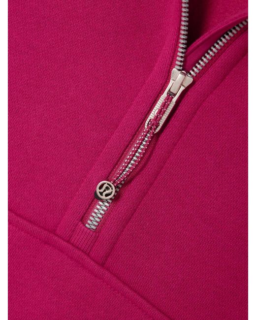lululemon athletica Red Cropped Hooded Sweatshirt